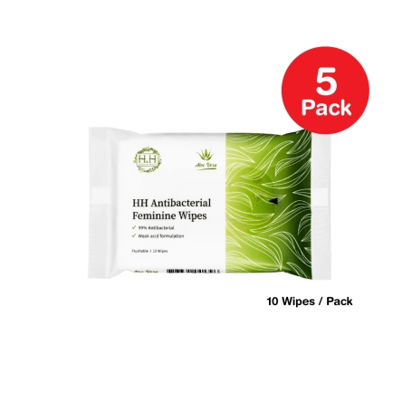 HH Antibacterial Feminine Wipes for Intimate Care (Aloe Vera)