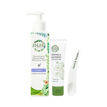 HH Centella Soothing Hair Removal Cream + Plant Extraction Feminine Intimate Antibacterial Wash